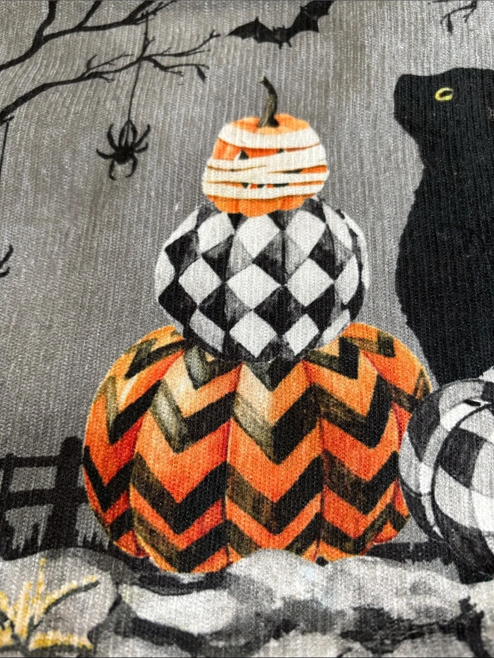 RACHEL ZOE Set/4 Mackenzie-Childs Inspired Cat & Pumpkin Halloween Placemats NEW